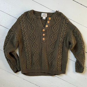 Vintage Handknitted Lydia Jane Ltd Cable Knit Sweater - Size Medium